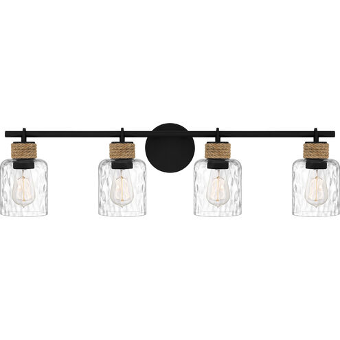 Baltic 4 Light 34 inch Matte Black Bath Light Wall Light