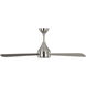 Streaming 52 inch Brushed Steel with Silver/American Walnut reversible blades Indoor/Outdoor Smart Ceiling Fan