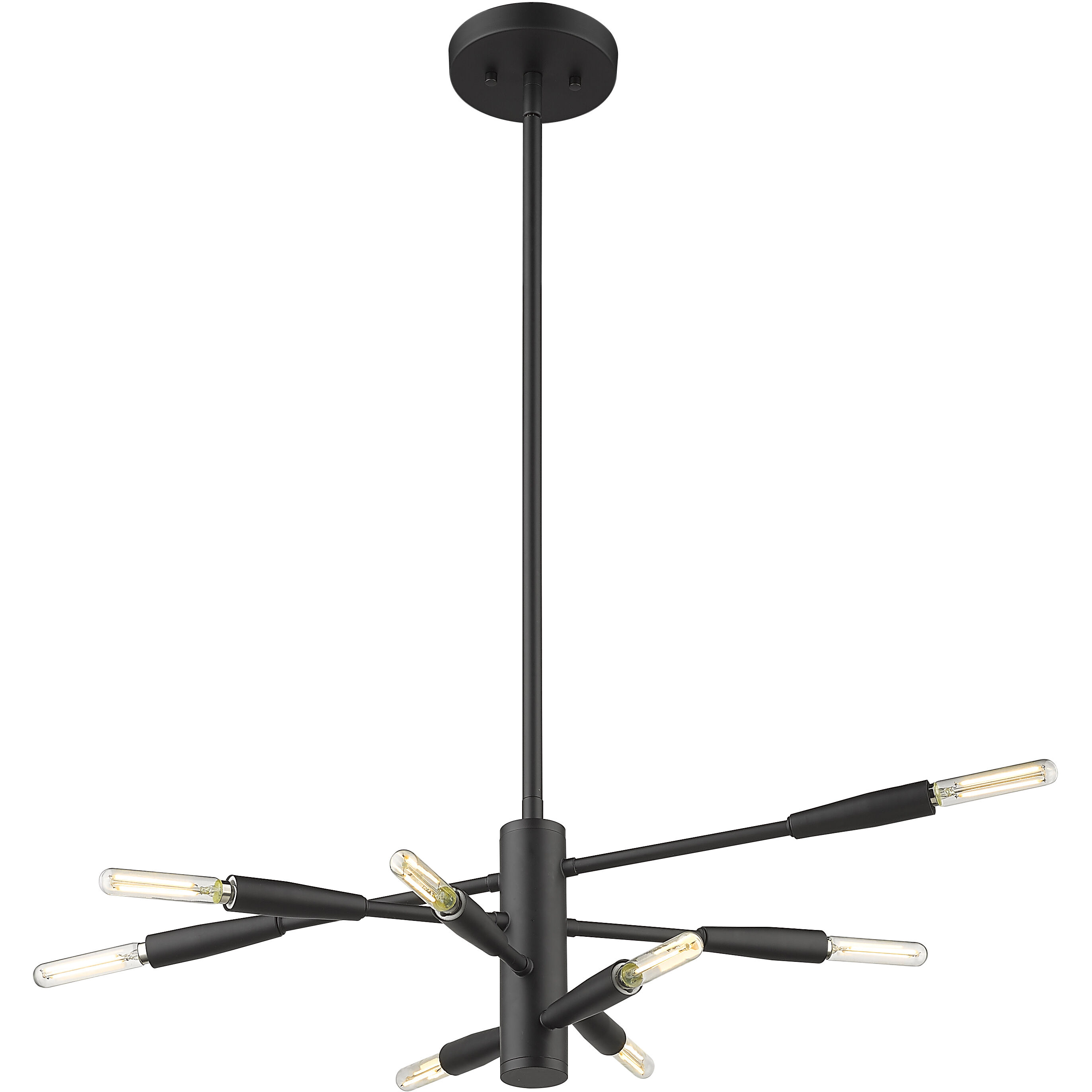 Ascension 8 Light 16 inch Matte Black Chandelier Ceiling Light