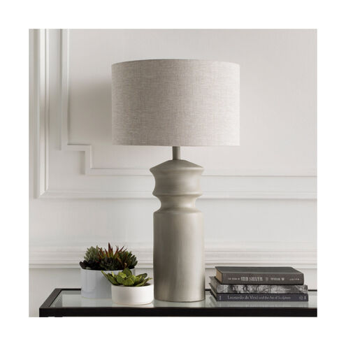 Forger 30 inch 100 watt Light Gray Table Lamp Portable Light