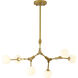 Canada 6 Light 20 inch Gold Chandelier Ceiling Light