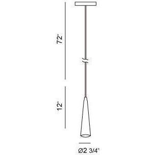 Sliver 1 Light 2.75 inch Black Mini Pendant Ceiling Light, Small