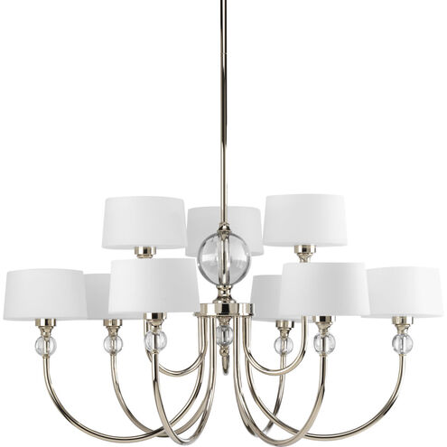 Fortune 9 Light 31 inch Polished Nickel Chandelier Ceiling Light