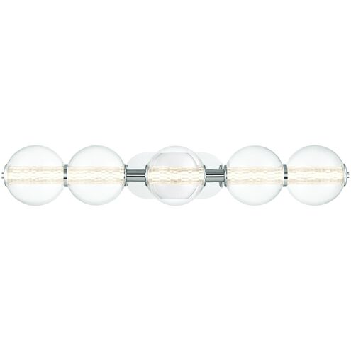 Atomo 5 Light 38 inch Chrome Vanity Light Wall Light