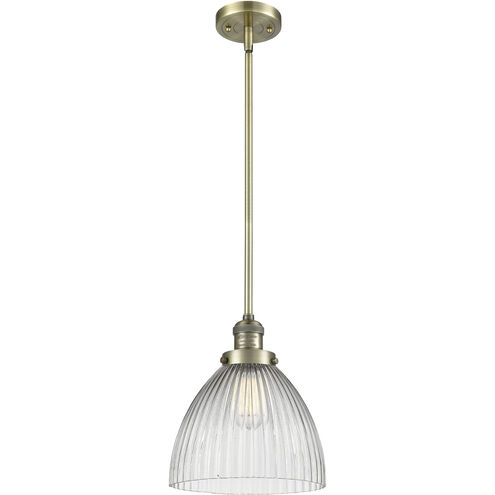 Franklin Restoration Seneca Falls LED 9.5 inch Antique Brass Mini Pendant Ceiling Light, Franklin Restoration