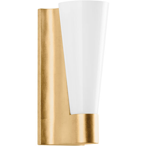 Abner 1 Light 5 inch Vintage Gold Leaf Wall Sconce Wall Light