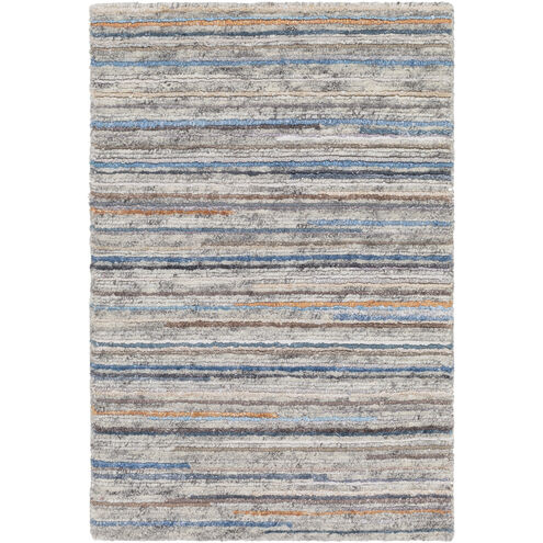 Enlightenment 180 X 144 inch Light Gray / Black / Dark Brown / Light Blue / Burnt Orange / Charcoal Handmade Rug in 12 x 15