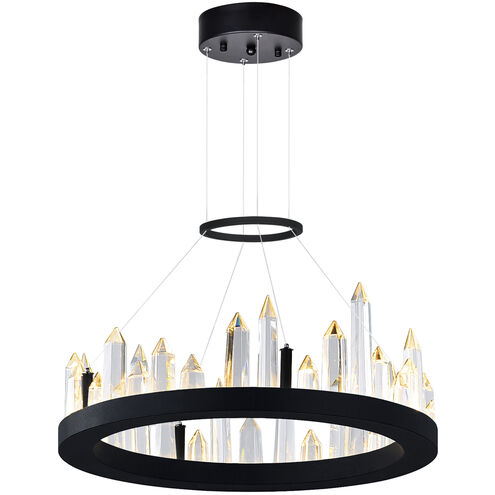 Juliette LED 16 inch Black Up Chandelier Ceiling Light