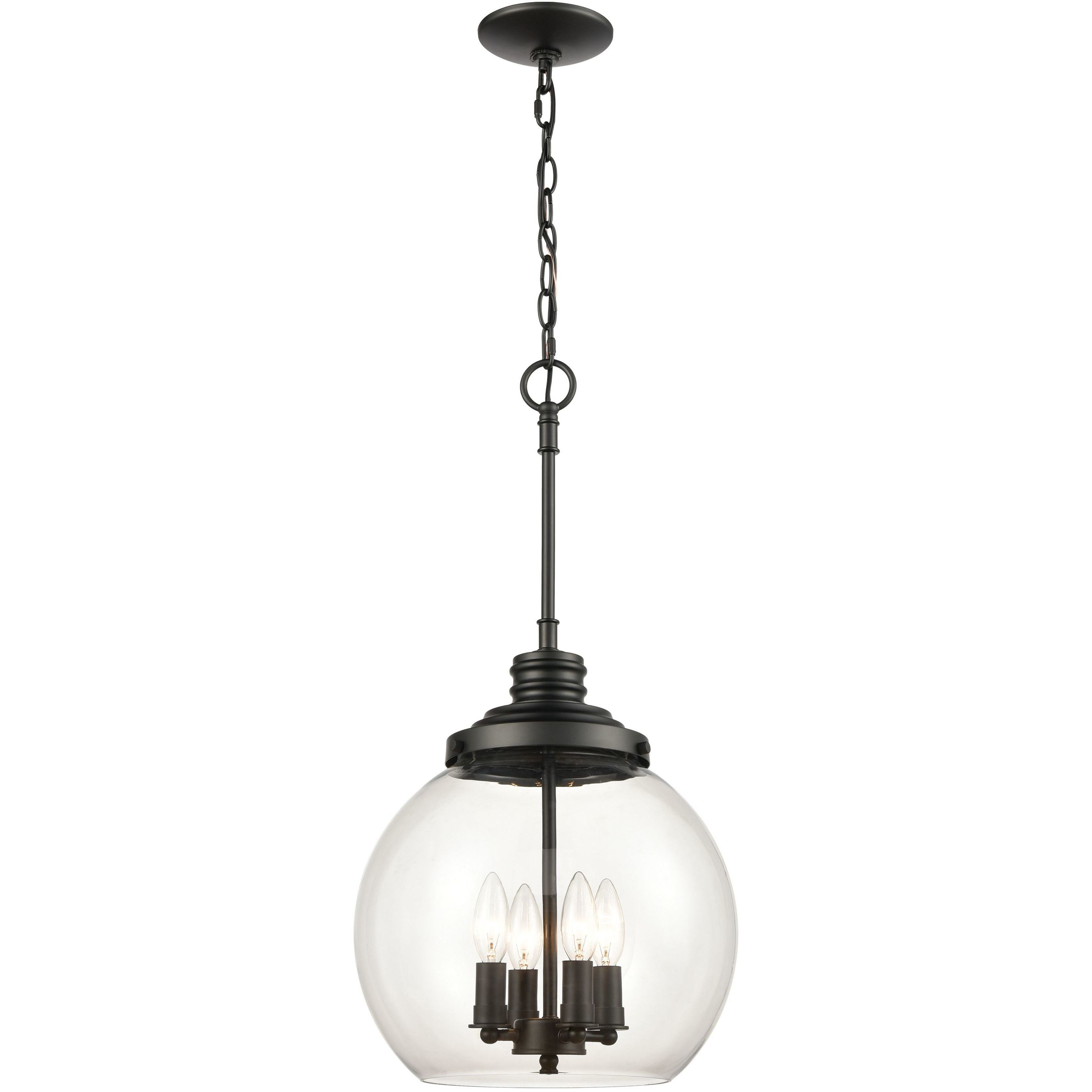Chandra Pendant Ceiling Light in Matte Black