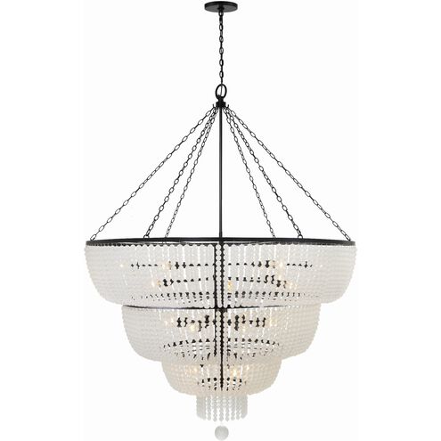 Rylee 24 Light 60 inch Matte Black Chandelier Ceiling Light