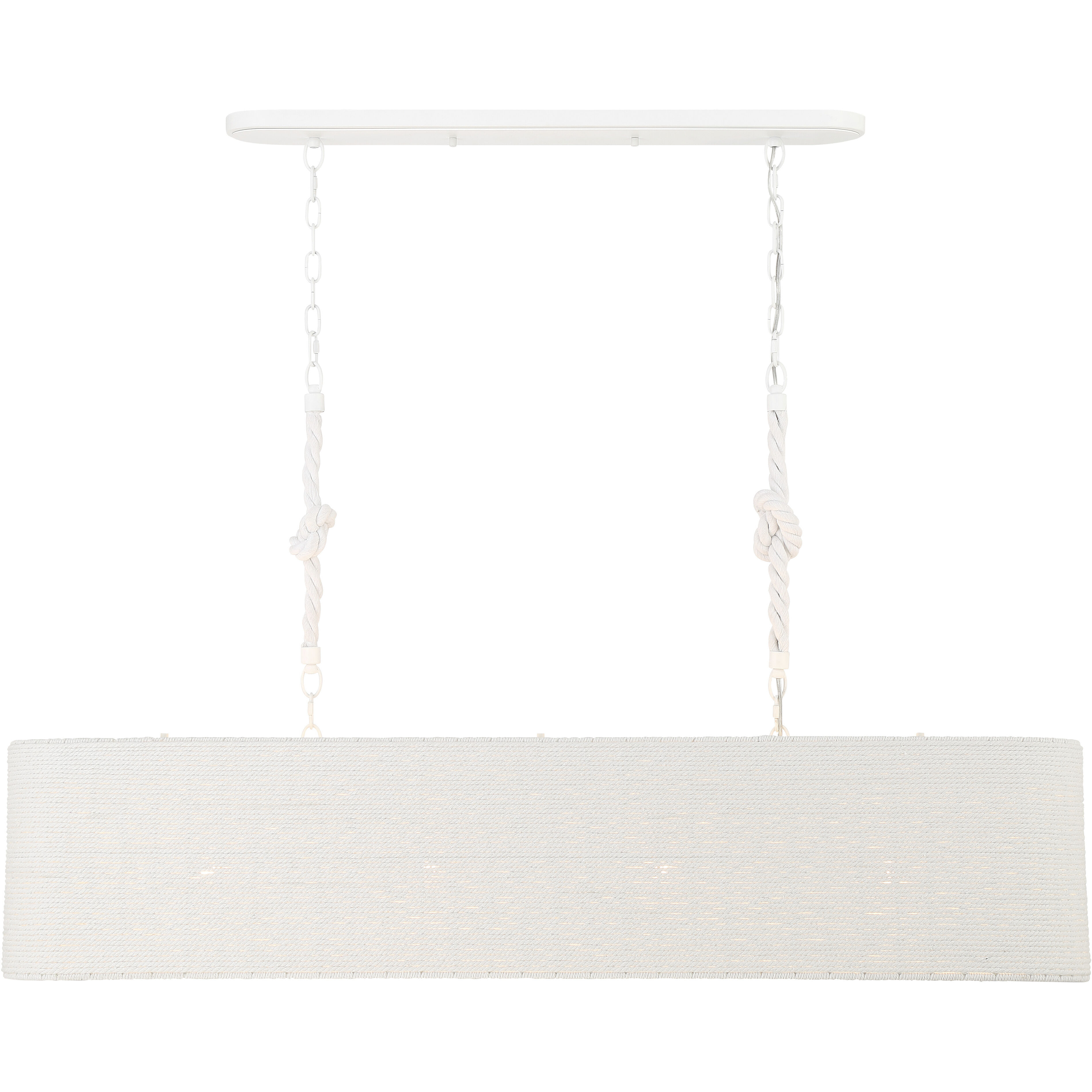 Lodelle 4 Light 48 inch Matte White Island Chandelier Ceiling Light