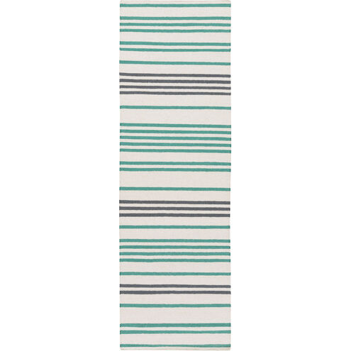 Frontier 96 X 30 inch Emerald, Cream, Charcoal Rug
