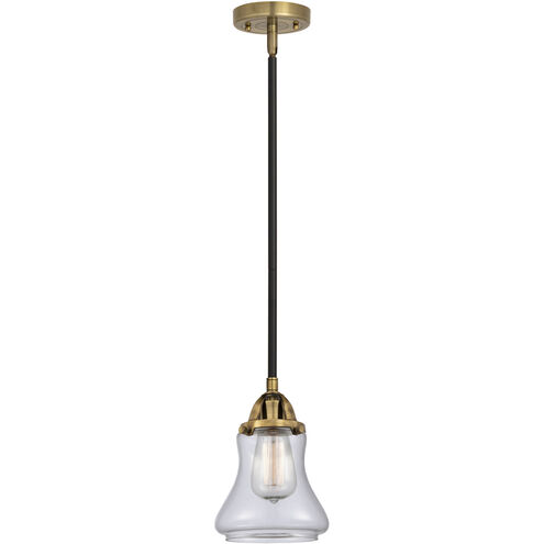 Nouveau 2 Bellmont LED 6 inch Black Antique Brass Mini Pendant Ceiling Light in Clear, Black Antique Brass and Matte Black
