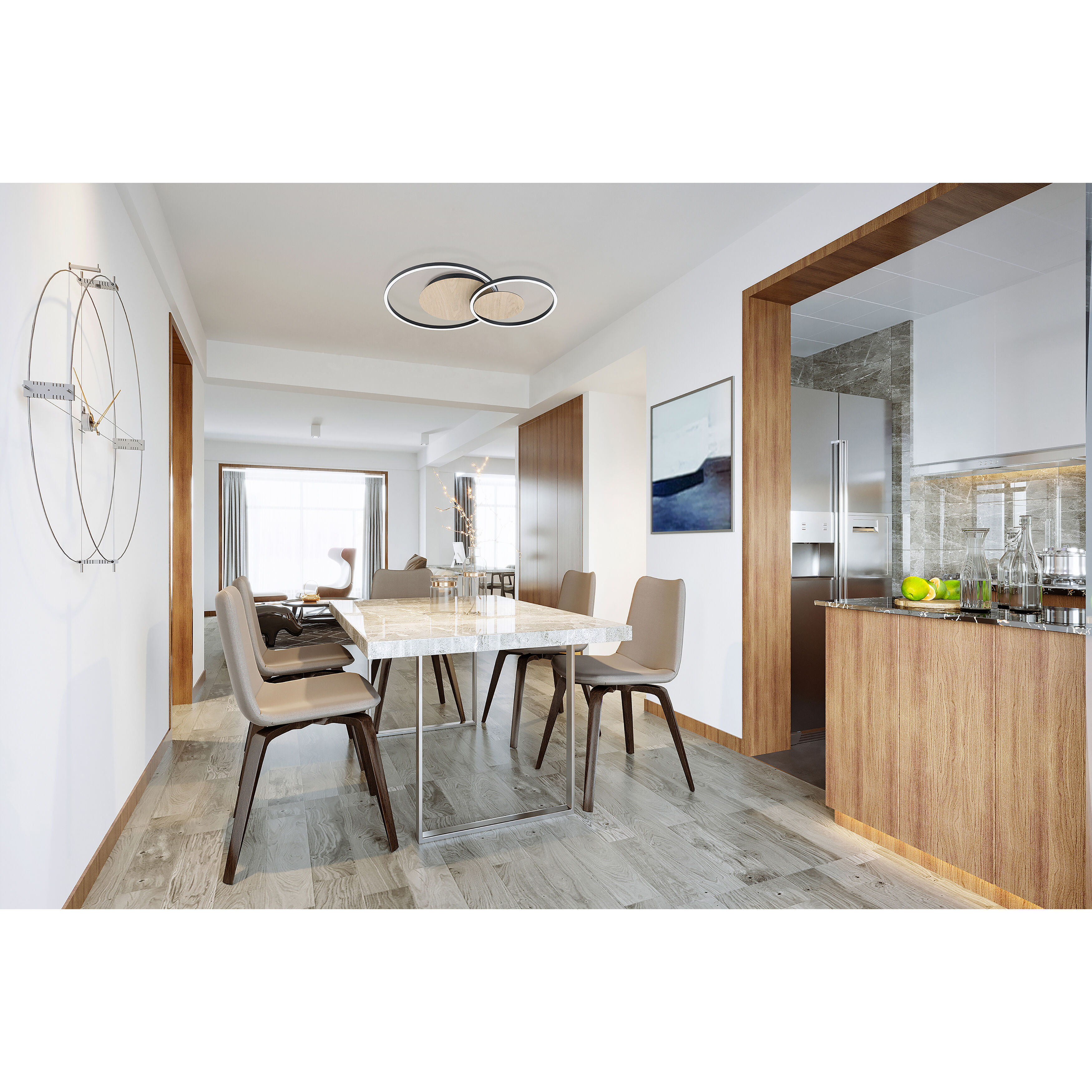 Palma 2 Light 15.75 inch Structured Black Ceiling Light