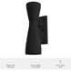 Zola 2 Light 4.75 inch Flat Matte Black Wall Sconce Wall Light, Medium