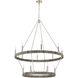 Abaca 14 Light 36 inch Polished Nickel with Gray Chandelier Ceiling Light