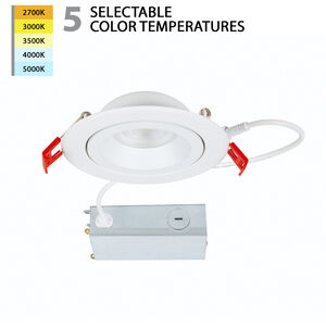 Lotos LED White Adjustable Recessed Kit