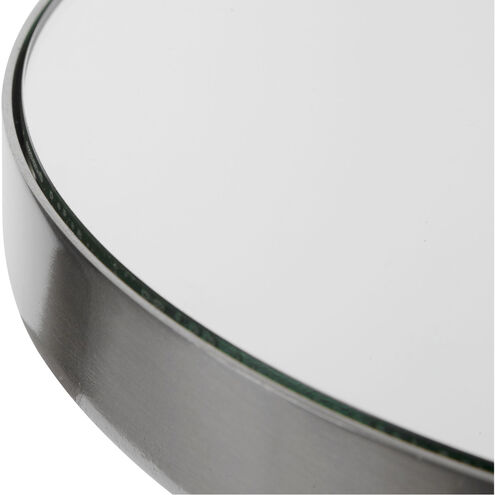 Fortier 22 X 12 inch White and Brushed Nickel Accent Table