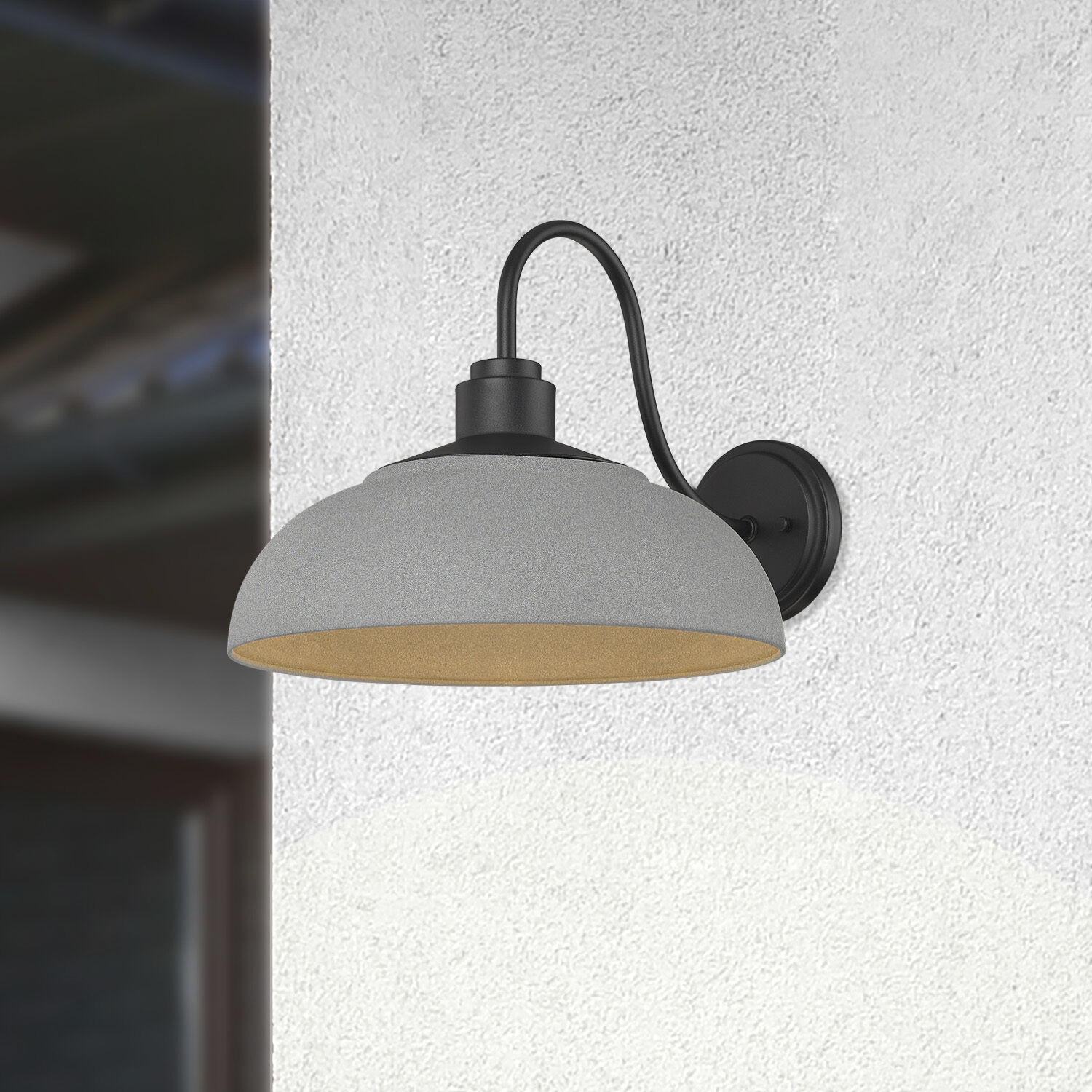 Yep Levitt 1 Light 17.88 inch Natural Black Outdoor Wall in Natural Gray