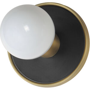 Hollywood 1 Light 5 inch Black and Natural Aged Brass ADA Wall Sconce Wall Light in Bulb Not Included