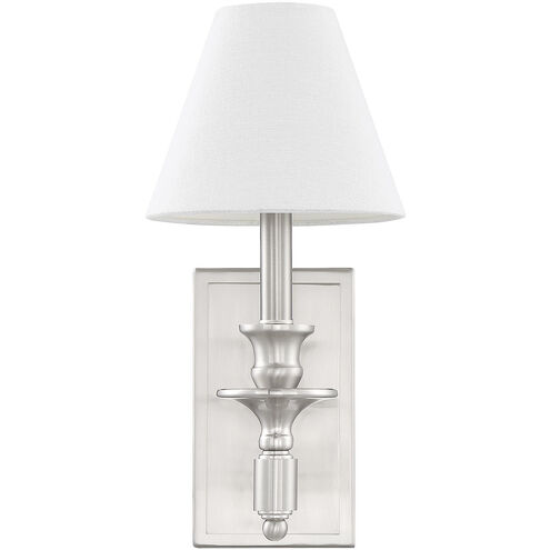 Washburn 1 Light 6.9 inch Satin Nickel Wall Sconce Wall Light, Essentials