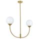 Nyomi 2 Light 30 inch Satin Gold Chandelier Ceiling Light