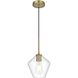 Gene 1 Light 8 inch Satin Gold Pendant Ceiling Light