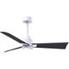 Atlas Alessandra - LK 42 inch Matte White with Matte Black Blades Ceiling Fan