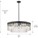 Ciara 27 inch 60.00 watt Matte Black Chandelier Ceiling Light