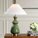 Green Thumb 27.5 inch 150 watt Moss Green and Brass Table Lamp Portable Light