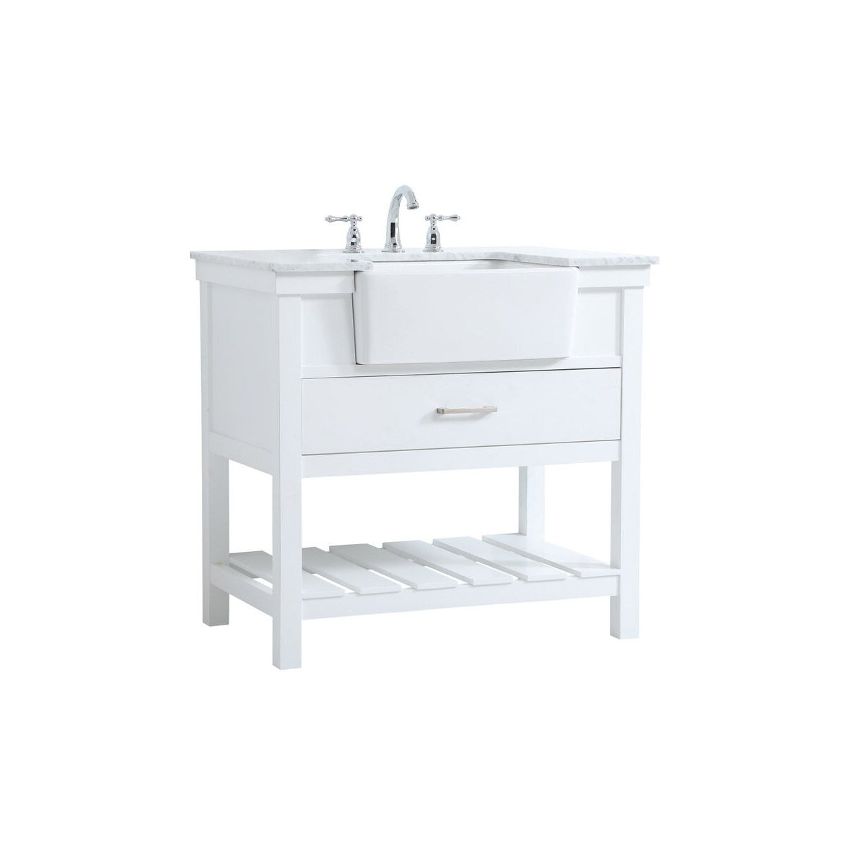 Clement 36 X 22 X 34 inch White Bathroom Vanity Cabinet