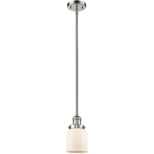 Franklin Restoration Bell 1 Light 5 inch Polished Nickel Mini Pendant Ceiling Light in Incandescent, Matte White, Franklin Restoration
