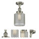 Stanton 1 Light 6 inch Brushed Satin Nickel Semi-Flush Mount Ceiling Light