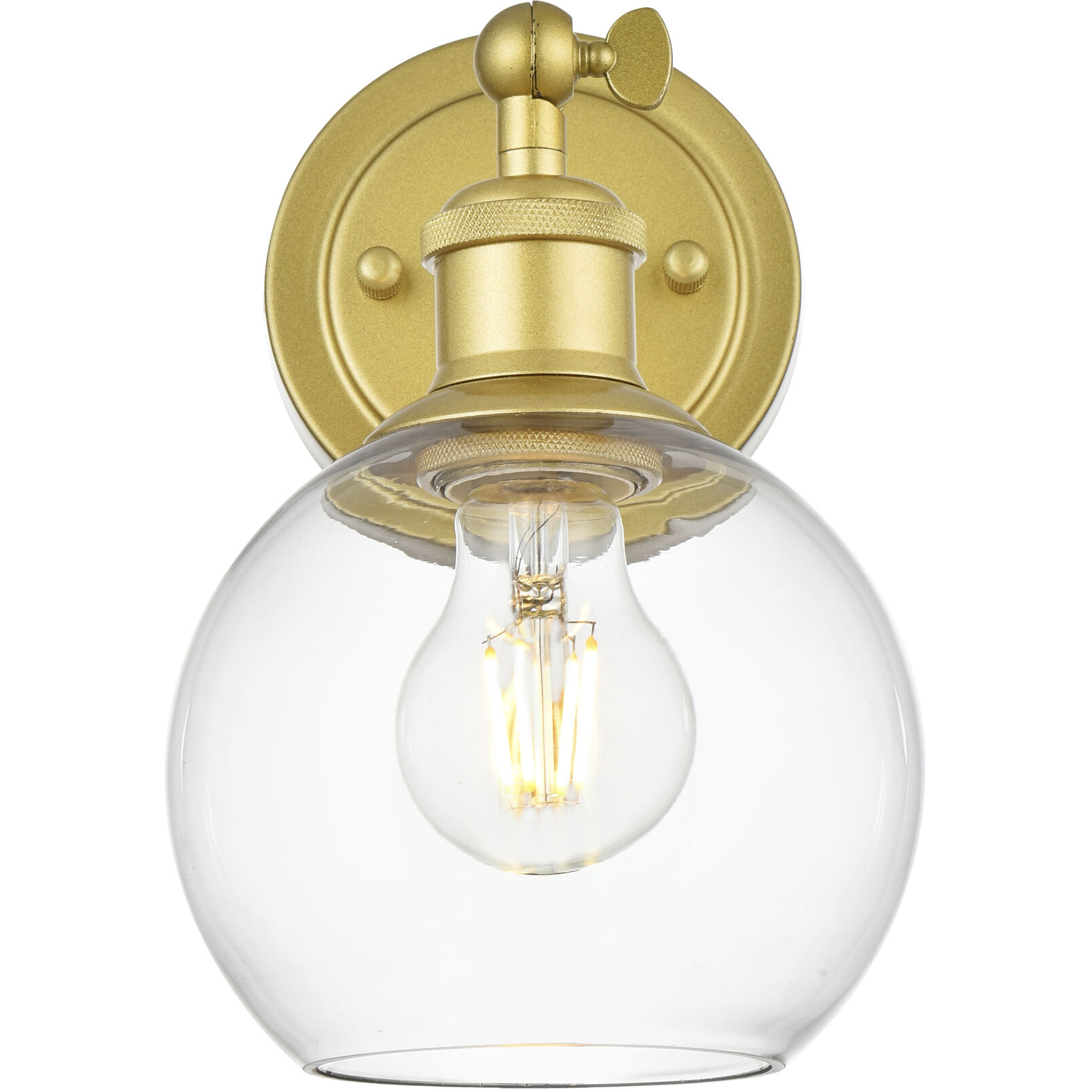 Kai 1 Light 6 inch Brass Bath Sconce Wall Light