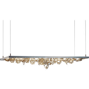 Winter LED 16 inch Natural Iron with Vintage Platinum Accent Pendant Ceiling Light