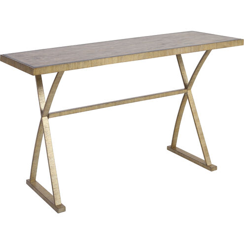 Better Ending 62 X 18 inch Aged Gold with Brown Console Table