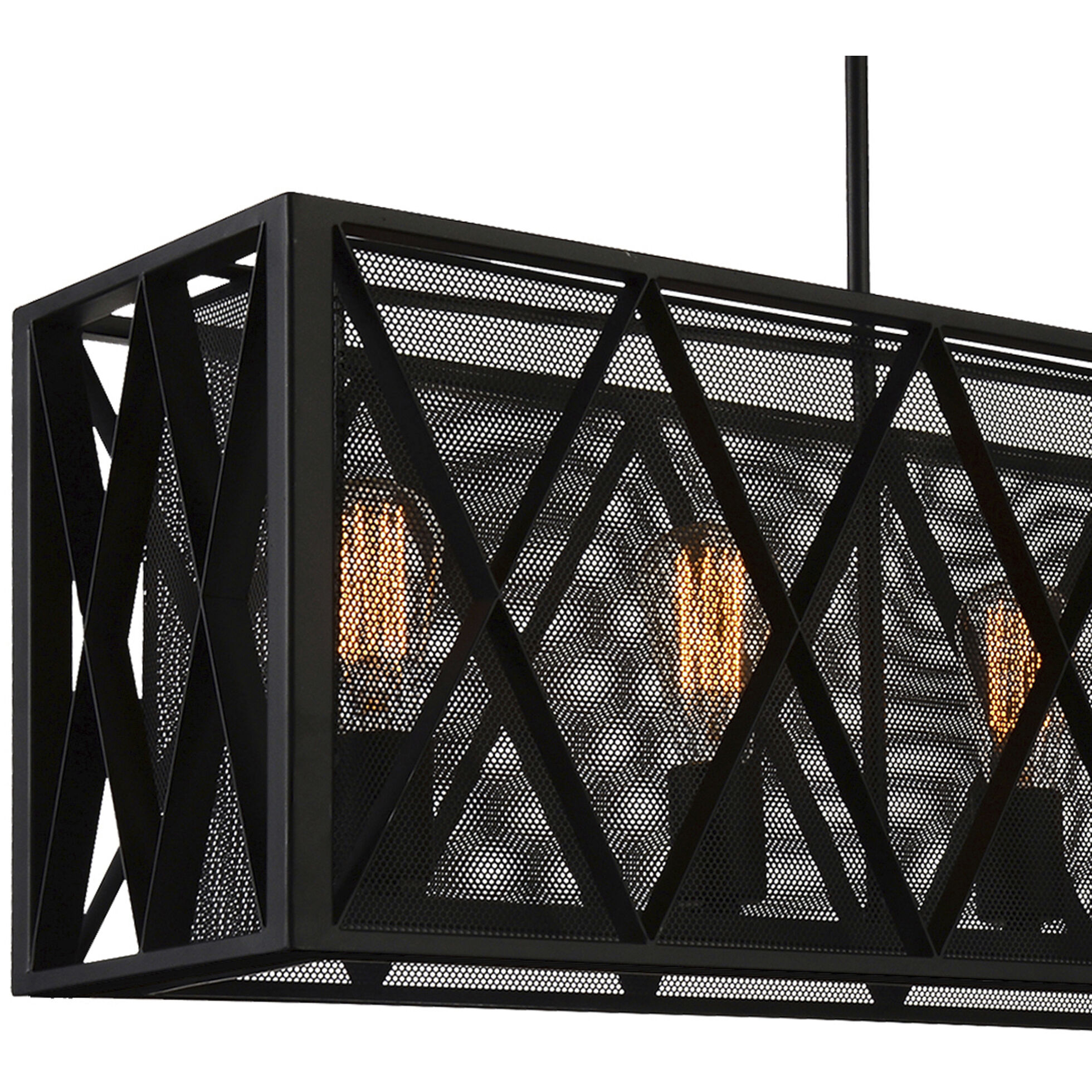 Tapedia 6 Light 41 inch Black Island/Pool Table Light Ceiling Light