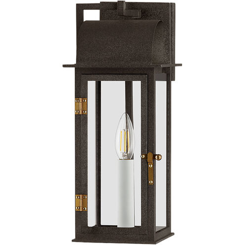 Bohen 1 Light 14.75 inch French Iron/Patina Brass Exterior Wall Sconce
