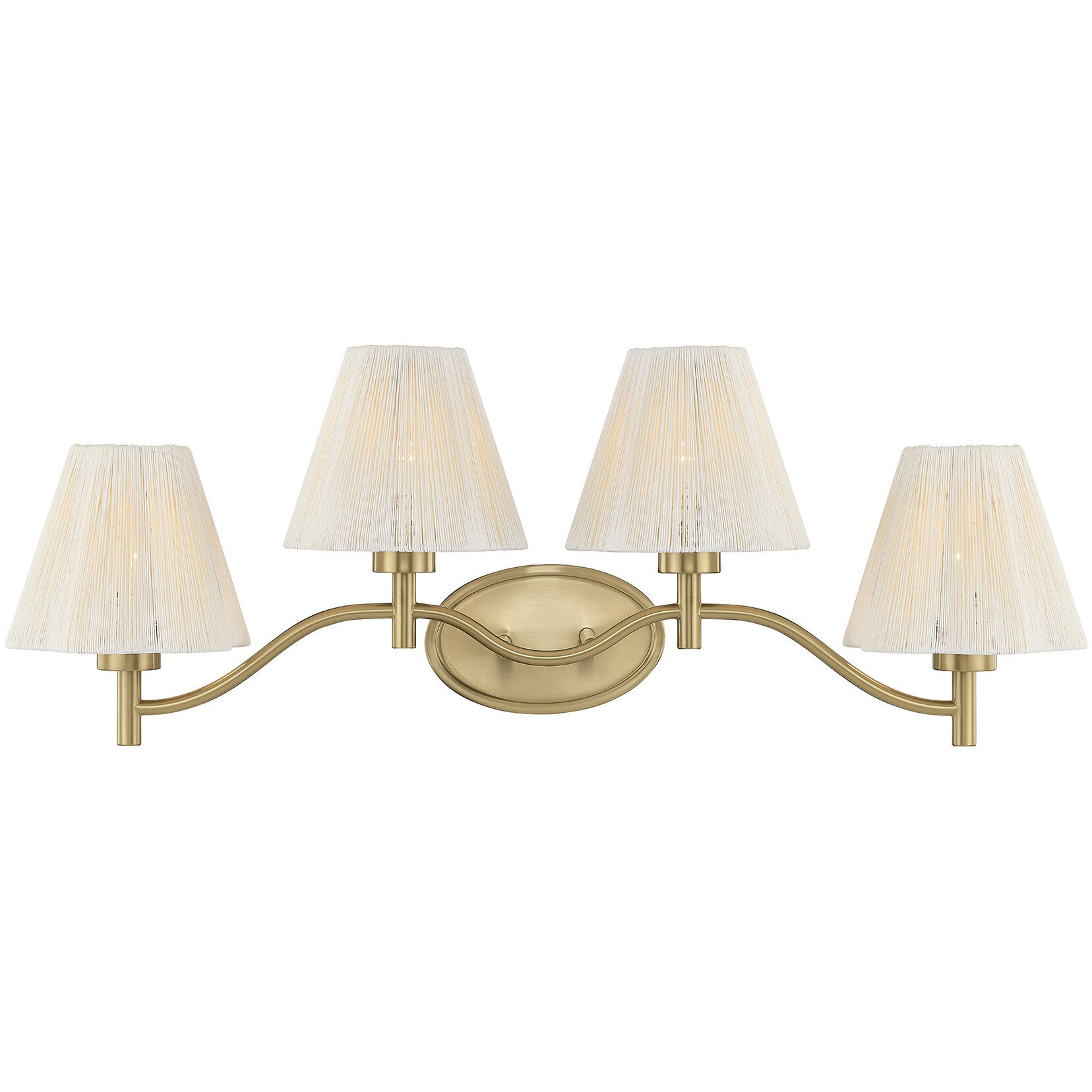 Rosa 4 Light 33.5 inch Noble Brass Bathroom Vanity Light Wall Light