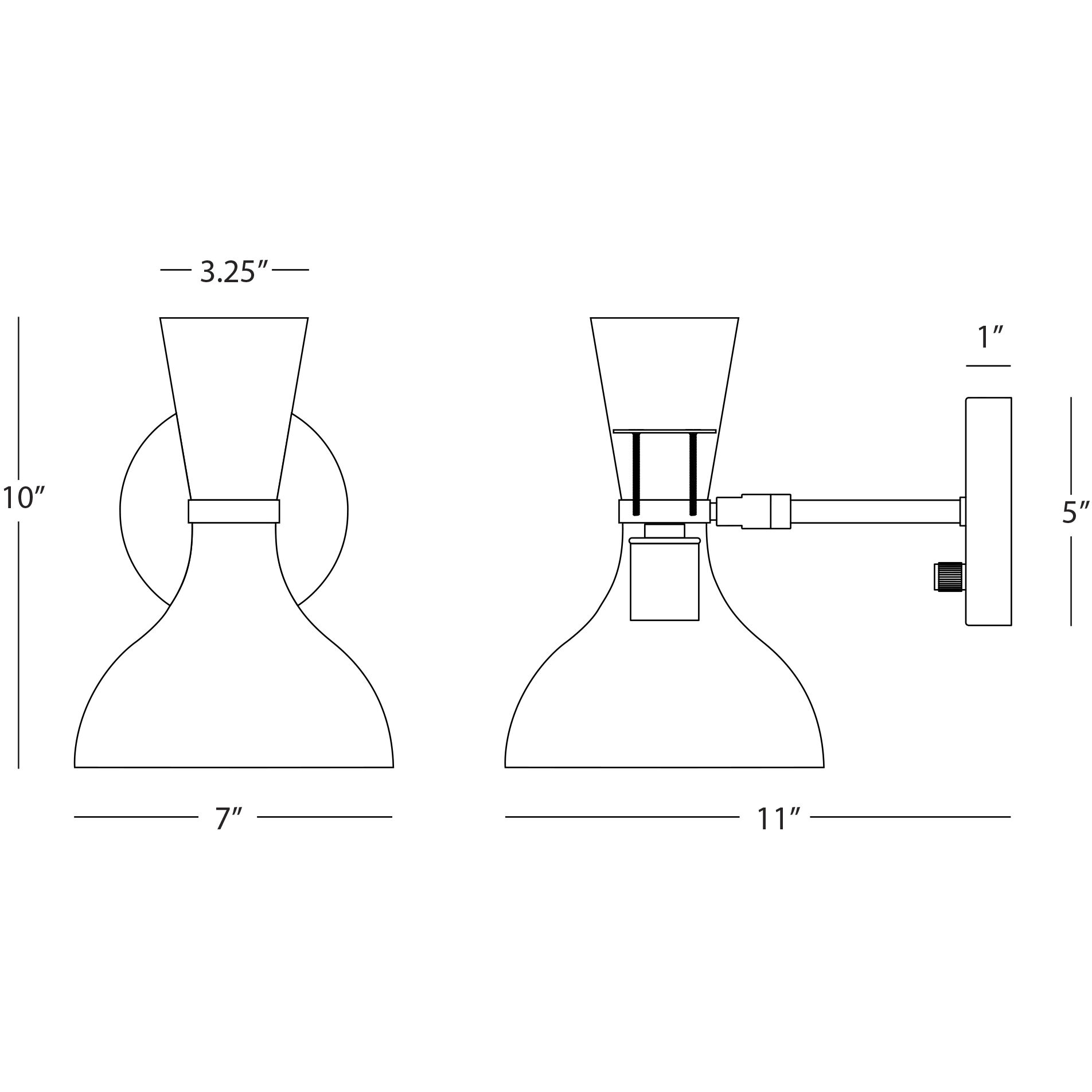 Clare 1 Light 7 inch Midnight Blue with Modern Brass Wall Sconce Wall Light