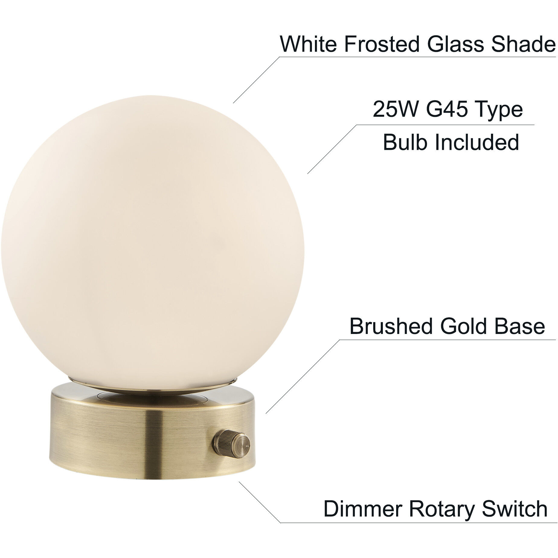 Reon 8.5 inch 25.00 watt Gold Accent Lamp Portable Light