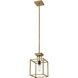 Quadra 1 Light 8 inch Olde Brass and Bronze Pendant Ceiling Light