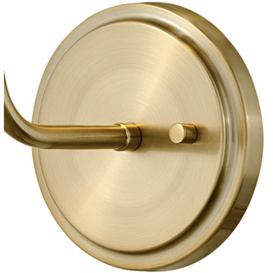 Clarke 1 Light 7.25 inch Warm Brass Sconce Wall Light in Warm Brass with Black