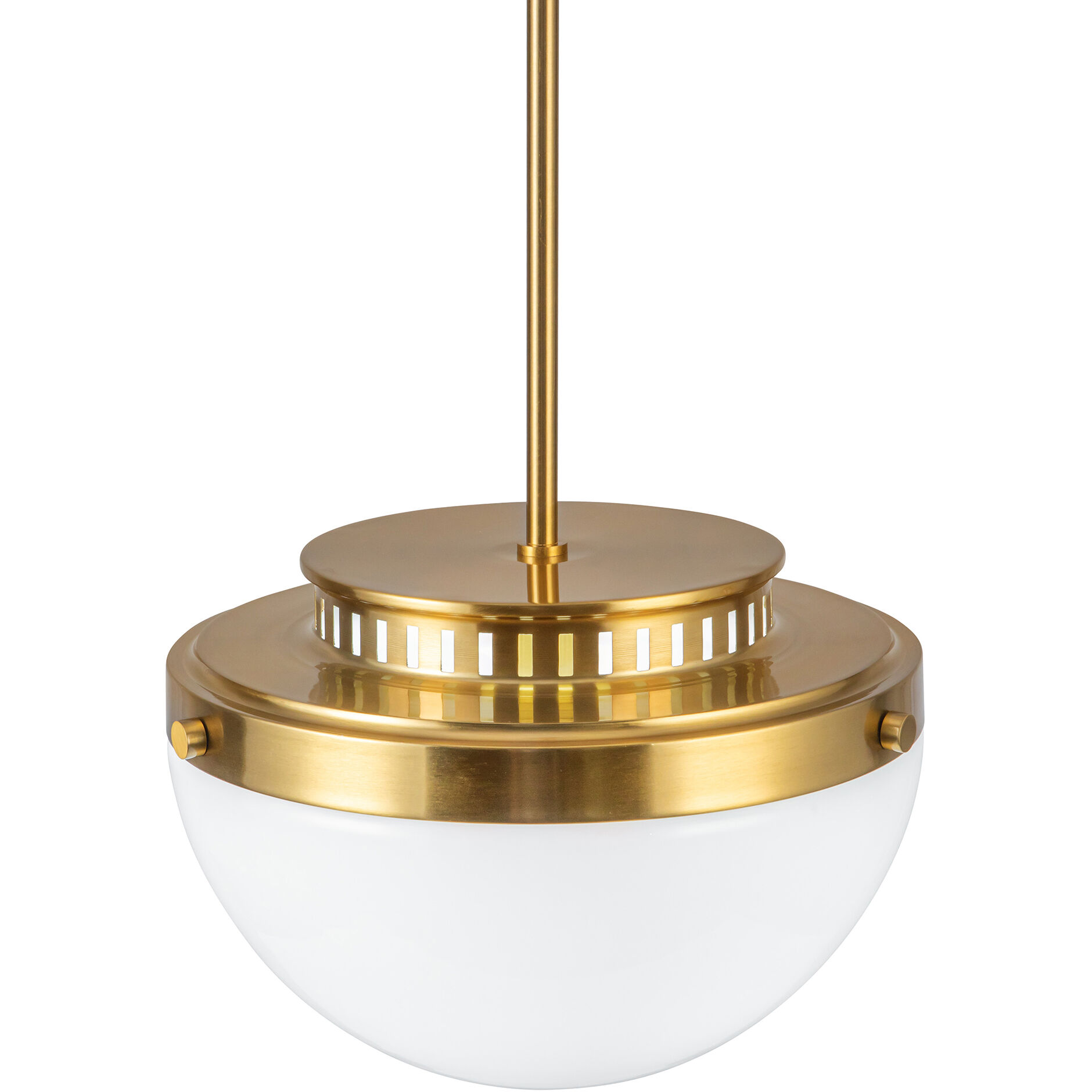 Dahlia 1 Light 12 inch Brushed Brass Pendant Ceiling Light