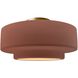 Radiance 1 Light 16.5 inch Canyon Clay and Brushed Brass Semi Flush Ceiling Light