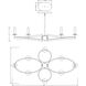 Monteray 8 Light 38 inch Black with Satin Nickel Linear Chandelier Ceiling Light