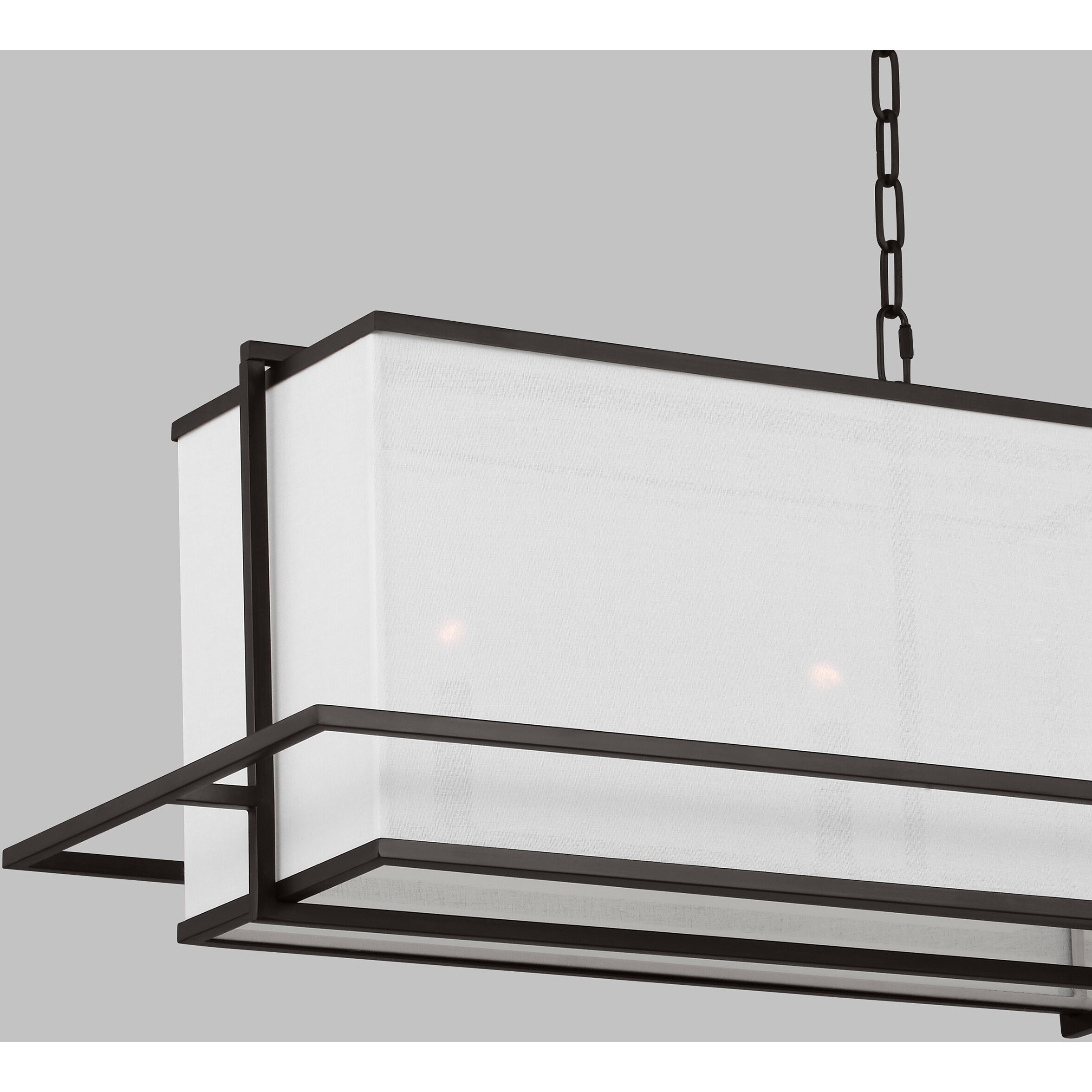 Thom Filicia Dresden 5 Light 55 inch Aged Iron Linear Chandelier Ceiling Light