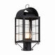 Durham 1 Light 18 inch Matte Black Post Lantern in Clear Glass, Brass Traditions by Innovations Lighting