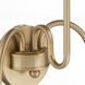 Charlotte 3 Light 20 inch Aged Brass Wall Mount Wall Light