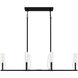 Malamute 6 Light 36.5 inch Matte Black Island Light Ceiling Light